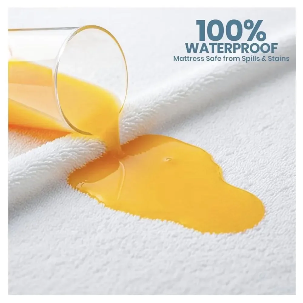 2 Pack Full Mattress Protector Waterproof Terry Cover Deep Pocket White New
